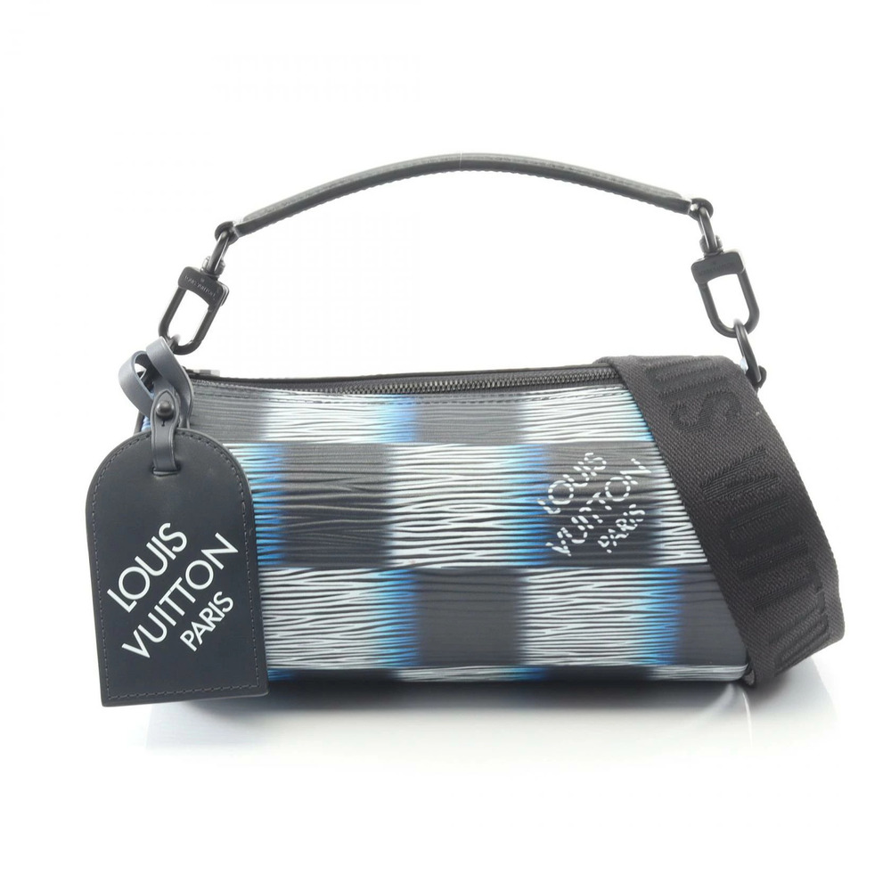 Louis Vuitton Soft Polochon Handbag Leather Epi Blue Black